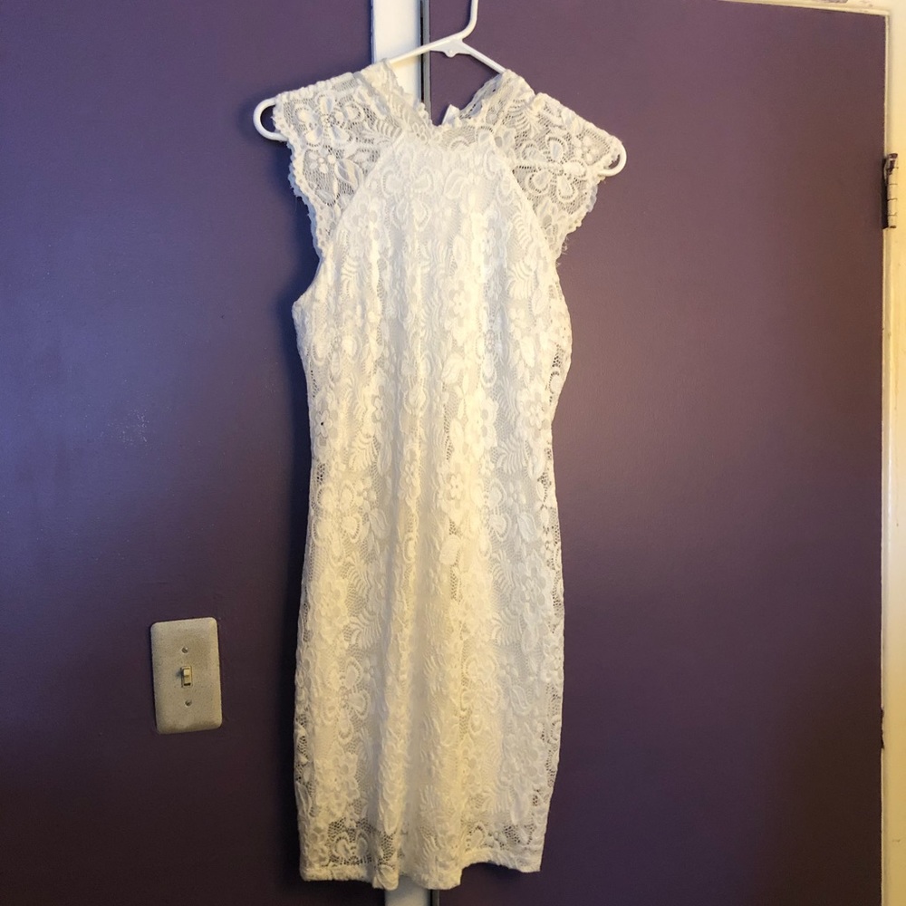 White lace dress